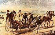 franz von schober schubert is walking behind the carriage oil painting picture wholesale